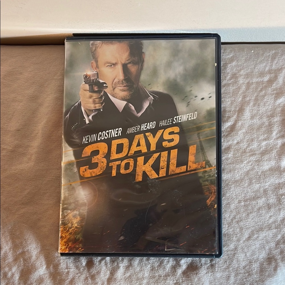⭐️ 3 Days to Kill DVD 2014 Fox Kevin Costner Amber Heard Hailee Steinfeld Movie